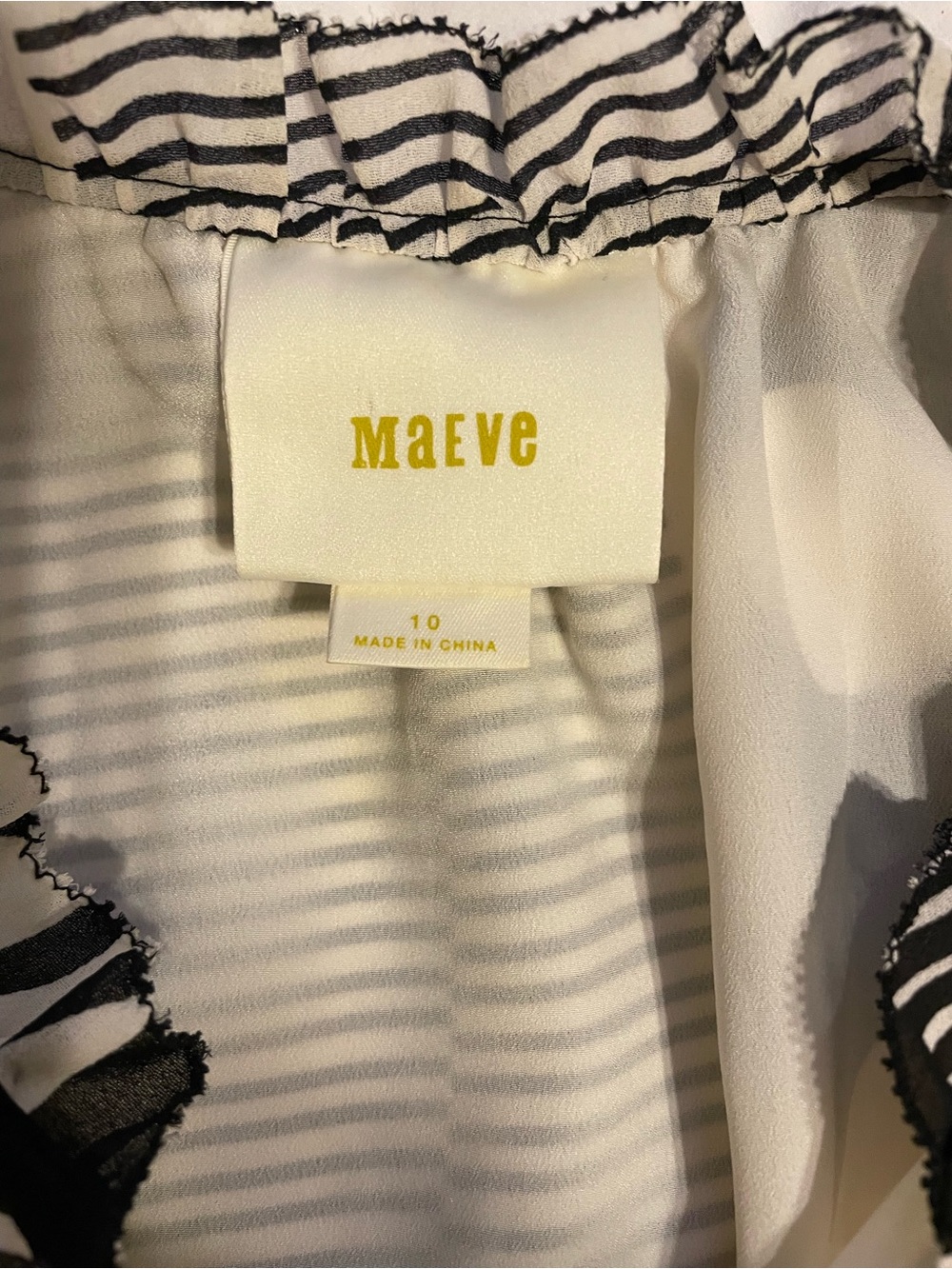 Maeve Black and White Mixed-Print Halter High-Low Maxi Dress - Picture 6 of 6